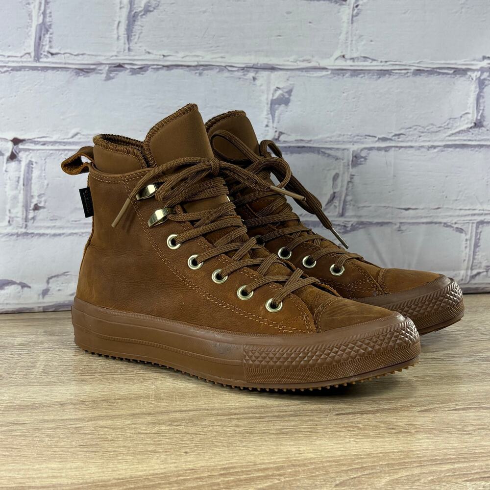 Converse Chuck Taylor All Star Boot Brown Waterproof Leather Shoes Women's 7.5